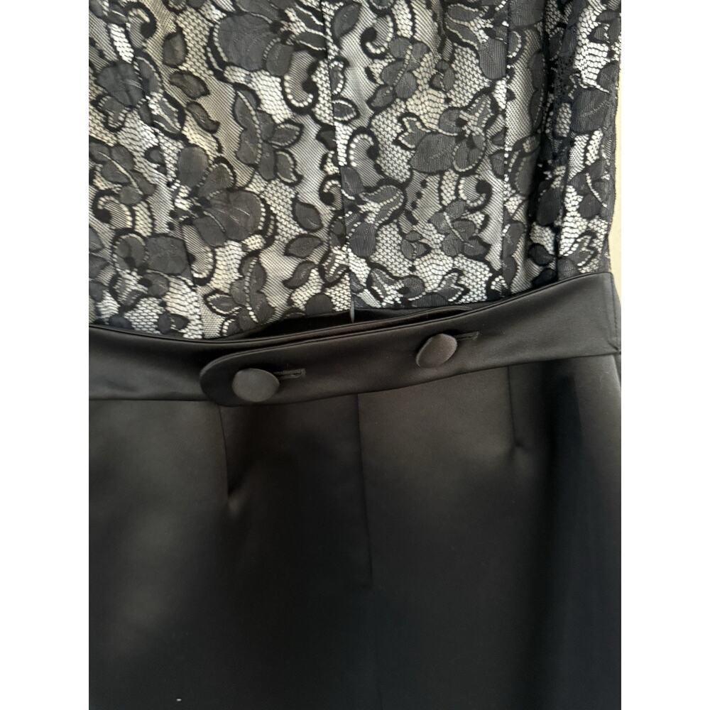 Tahari Arthur S Levine Lace Sheath Dress Size2 Sleeveless Knee Length Formal - Picture 7 of 13